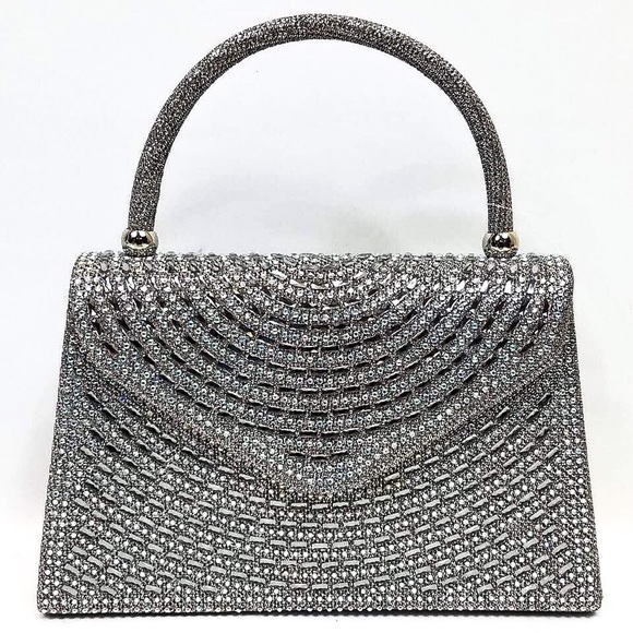 d’margeaux Handbags - D’margeaux Shimmering Tan Rhinestone Handbag